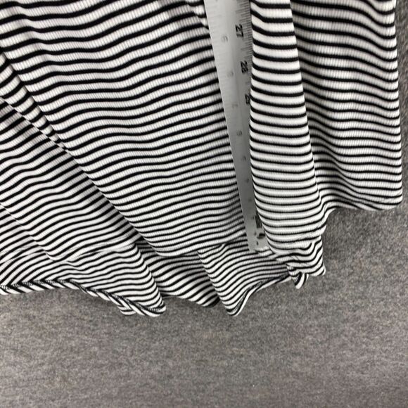 LulaRoe Dress Women 2XS Black Striped Shift Midi Short Sleeve Round Neck Rayon - Picture 8 of 10